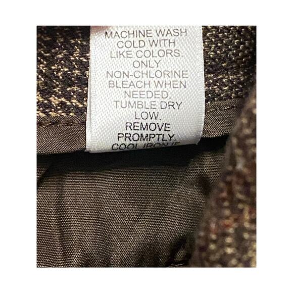 Cato Women’s Plaid Dress Pants Size 4 Brown Glen Check Straight Leg Career Work - Picture 7 of 8